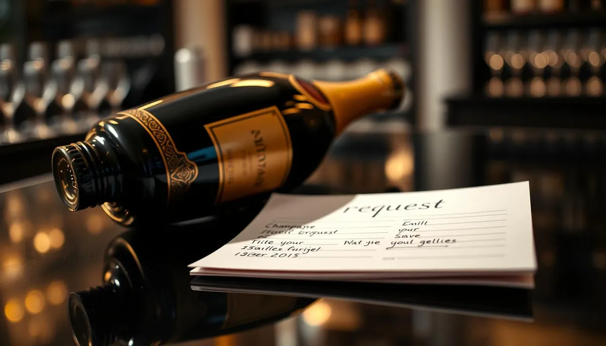 champagne quote request