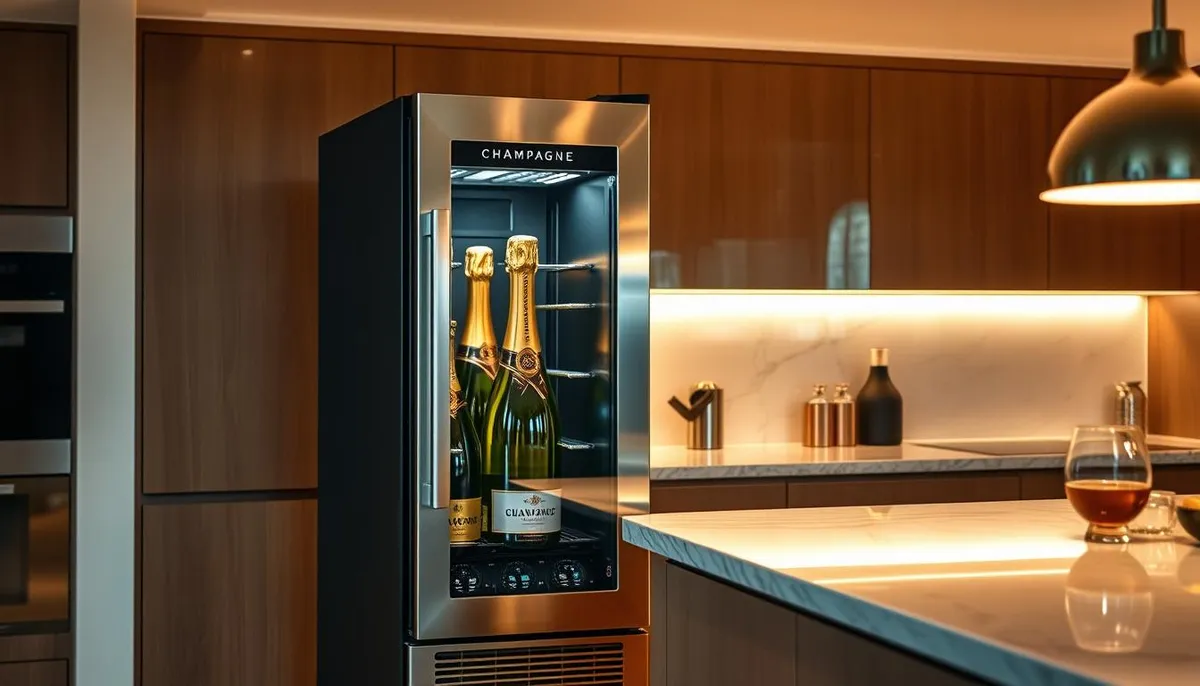 champagne fridge