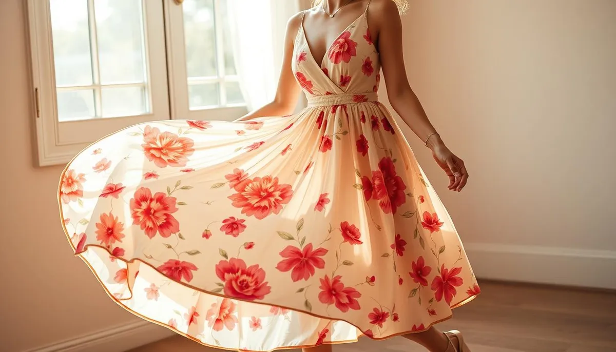 champagne floral dress