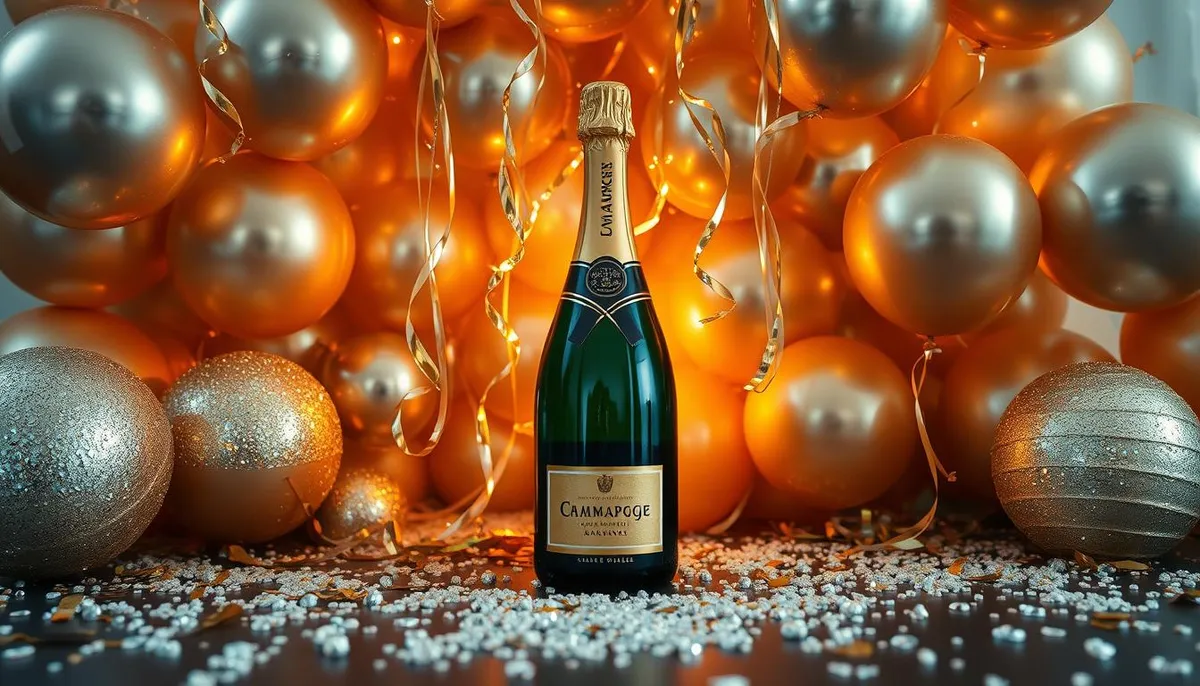 Bubbly Theme Decorations and Champagne Bottle Centerpiece Ideas