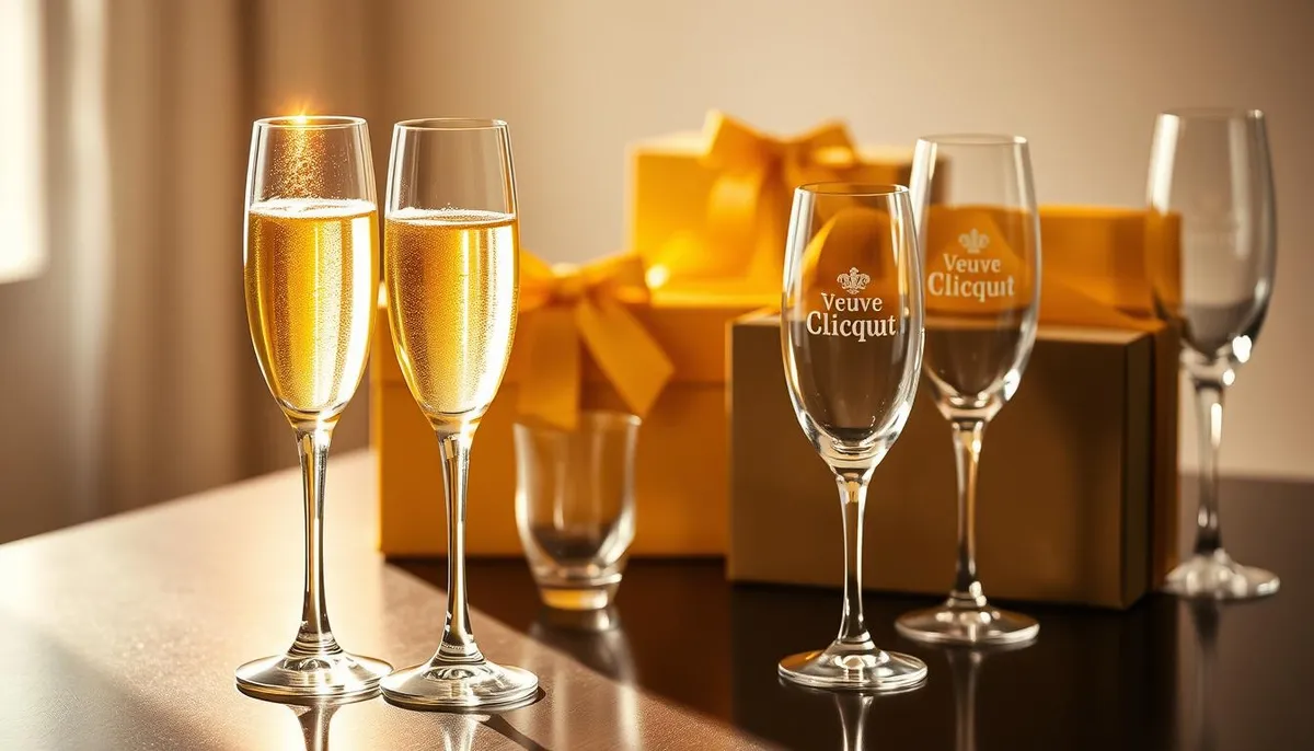 Veuve Clicquot Glasses and Engraved Gift Sets