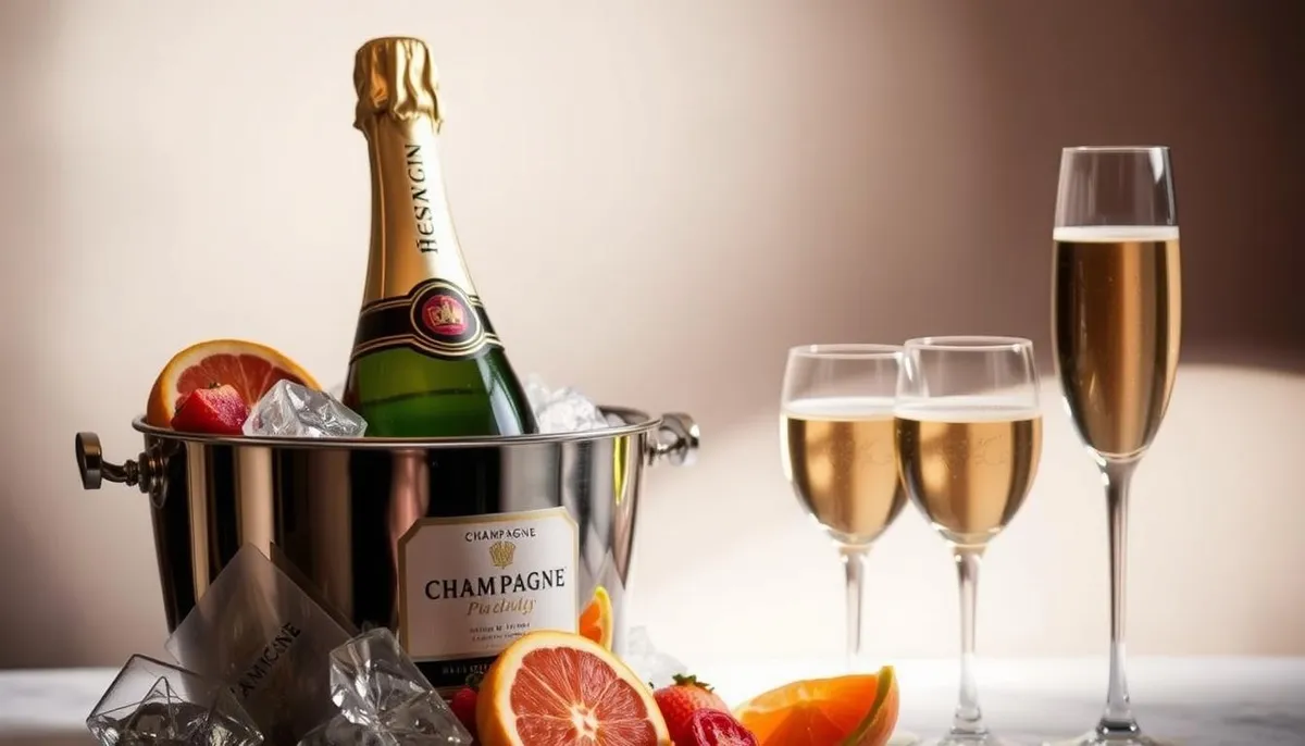 Styling Champagne Bottle Photos and Ice Buckets