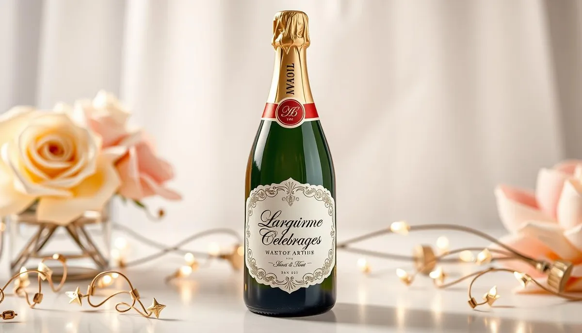 custom labeled champagne
