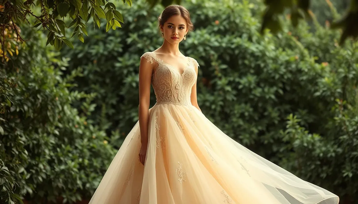 champagne quince dress
