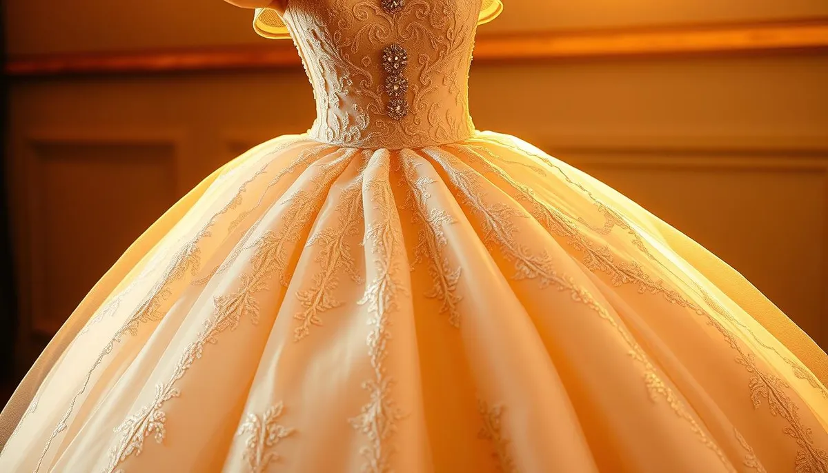 champagne quinceanera dress