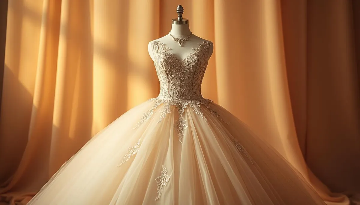 Designer Highlights champagne quinceanera dress