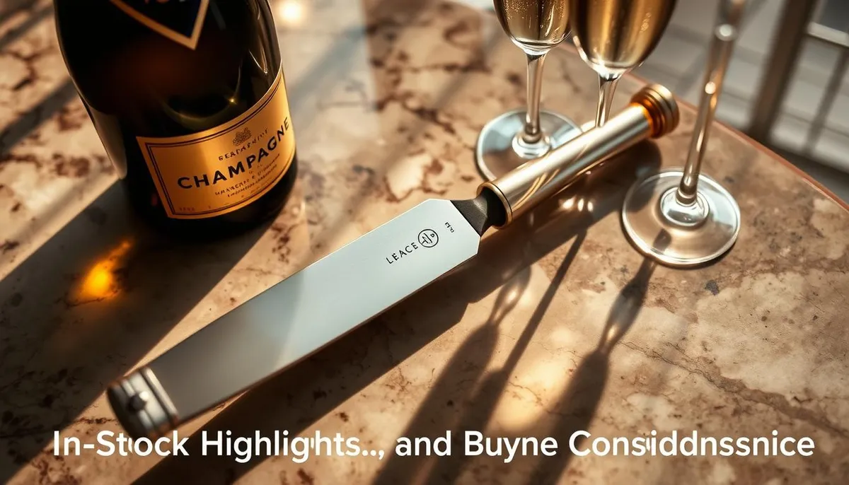 In-Stock Highlights and Buying Confidence for champagne sabre