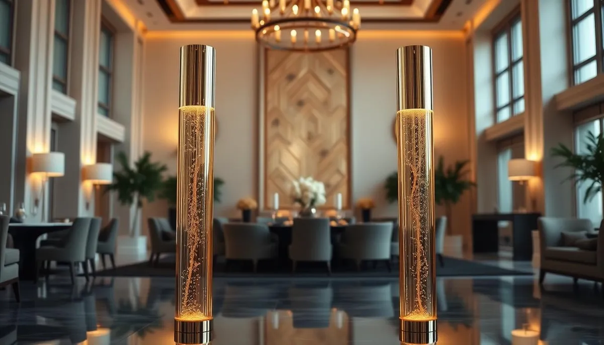 Tall Champagne Vases as Floor Accents and Statement Pieces