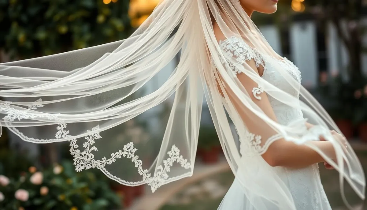 champagne wedding veil