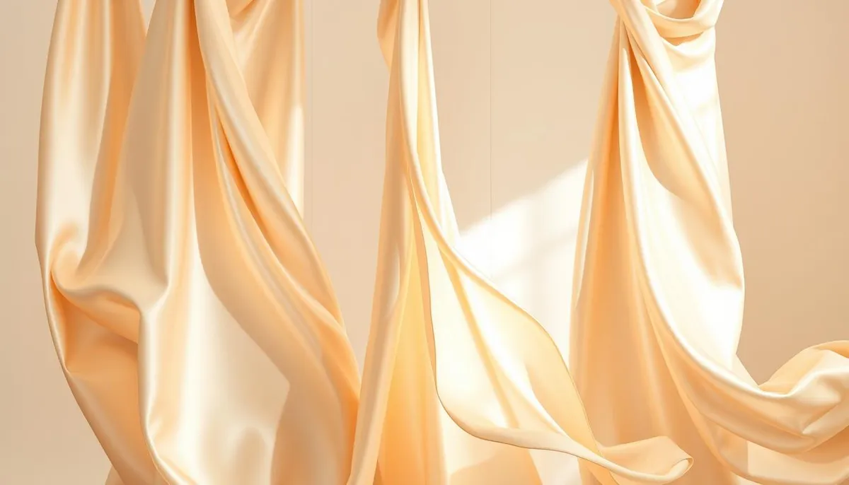 Champagne silk and satin dresses