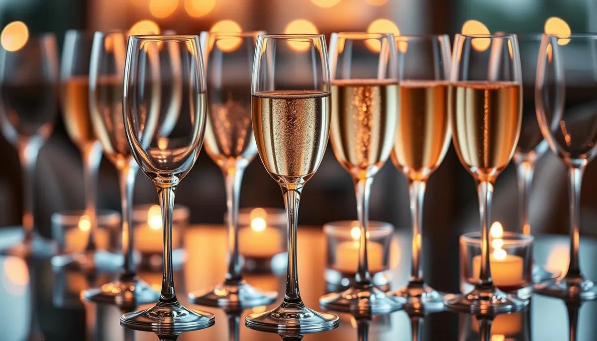 Crystal Champagne Flutes ha Designer Stemware evit Enhancer Aroma ha Effervescence