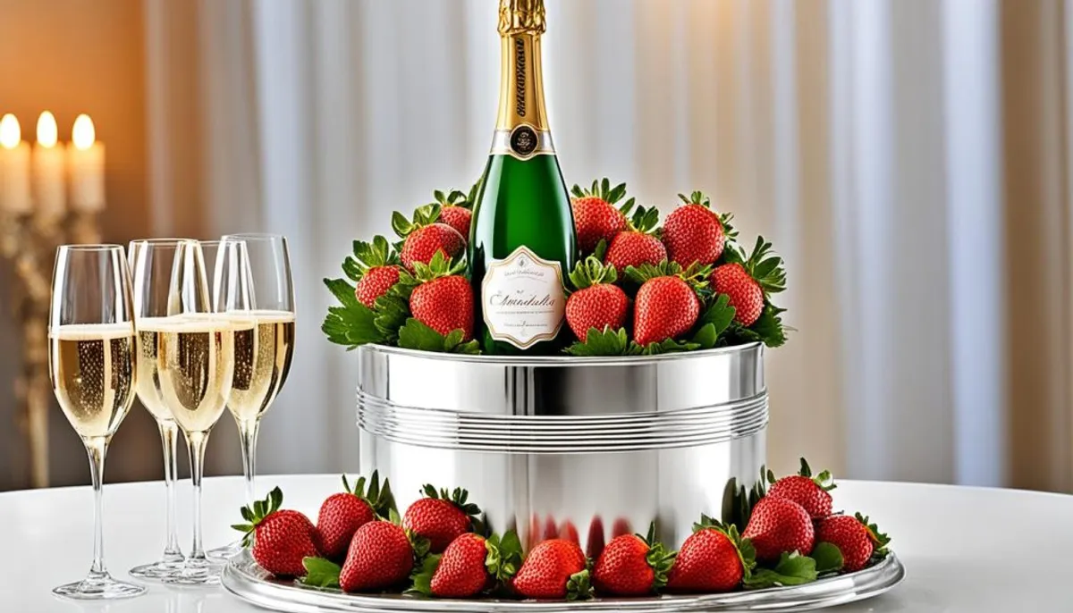 best champagne with chocolate covered strawberries