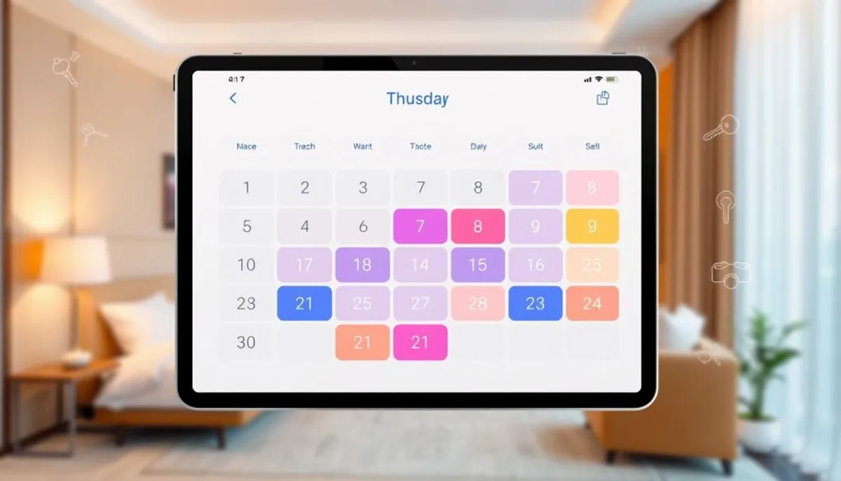 Calendrier de réservation hôtelière