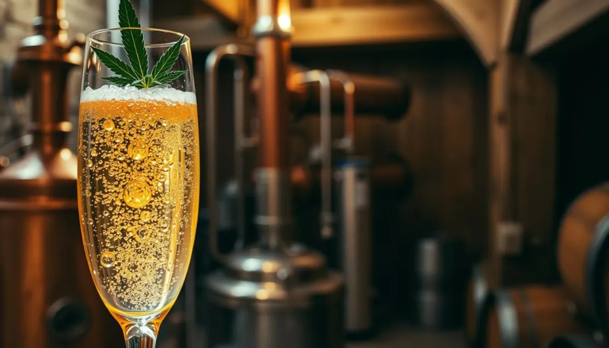 Cannabis-infused bubbly production