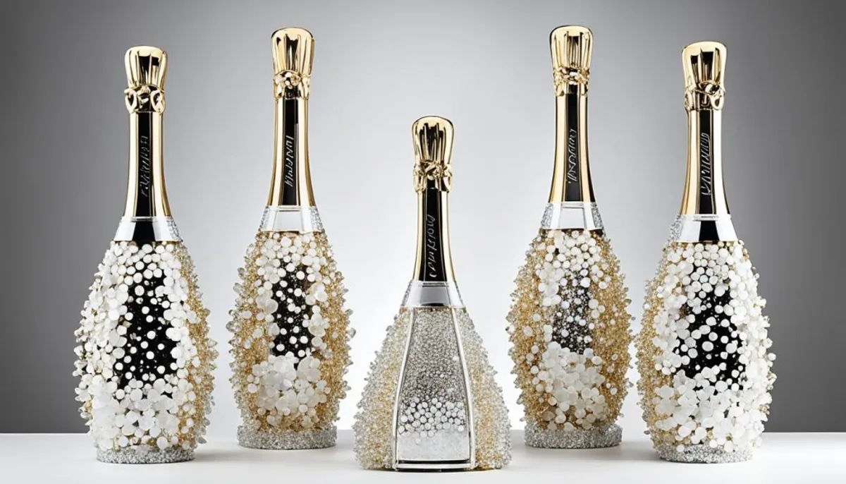 champagne bottle sculptures