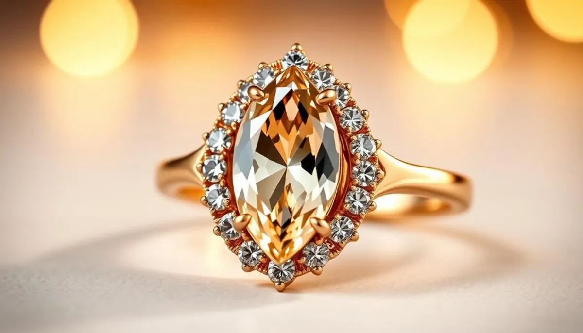 champagne cz ring