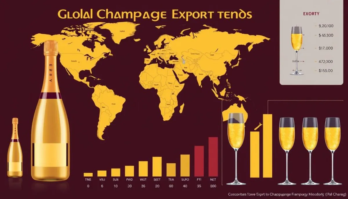 Champagne export trends