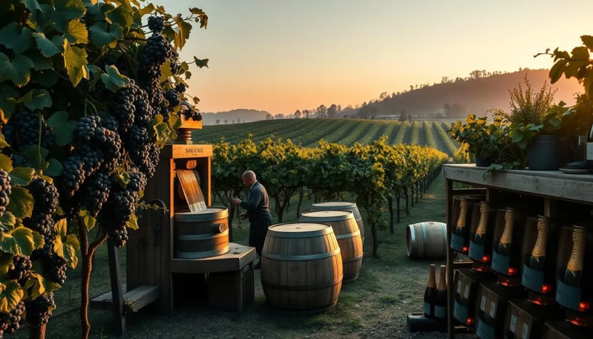 Champagne making process