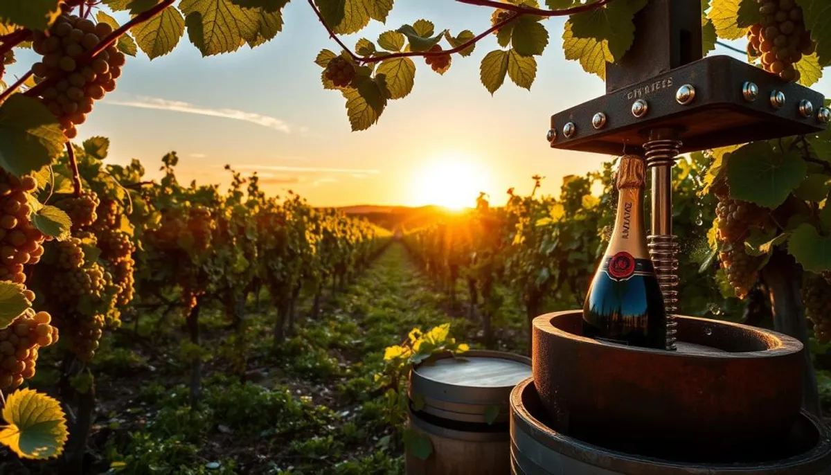 Champagne production at La Closerie