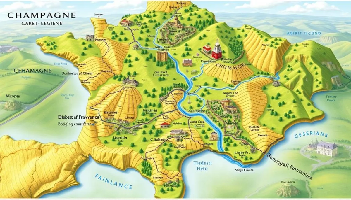 Champagne regions map