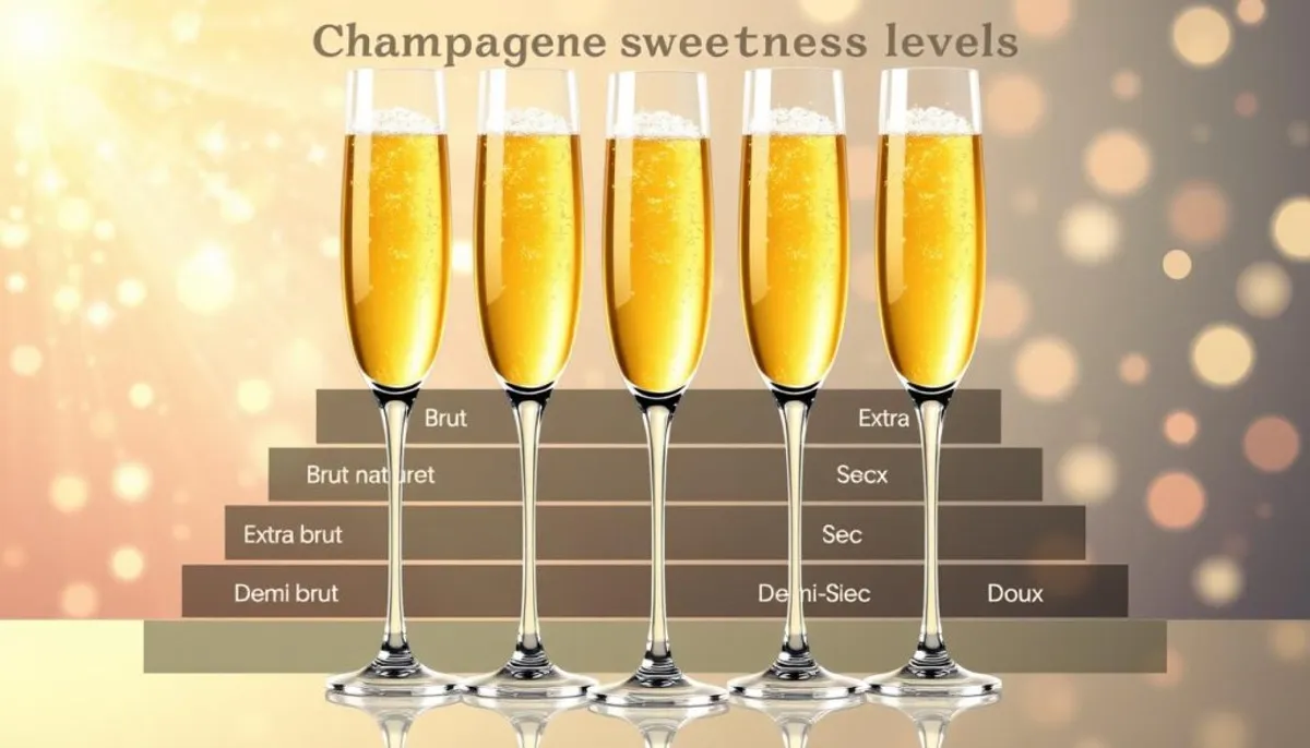 Champagne sweetness levels