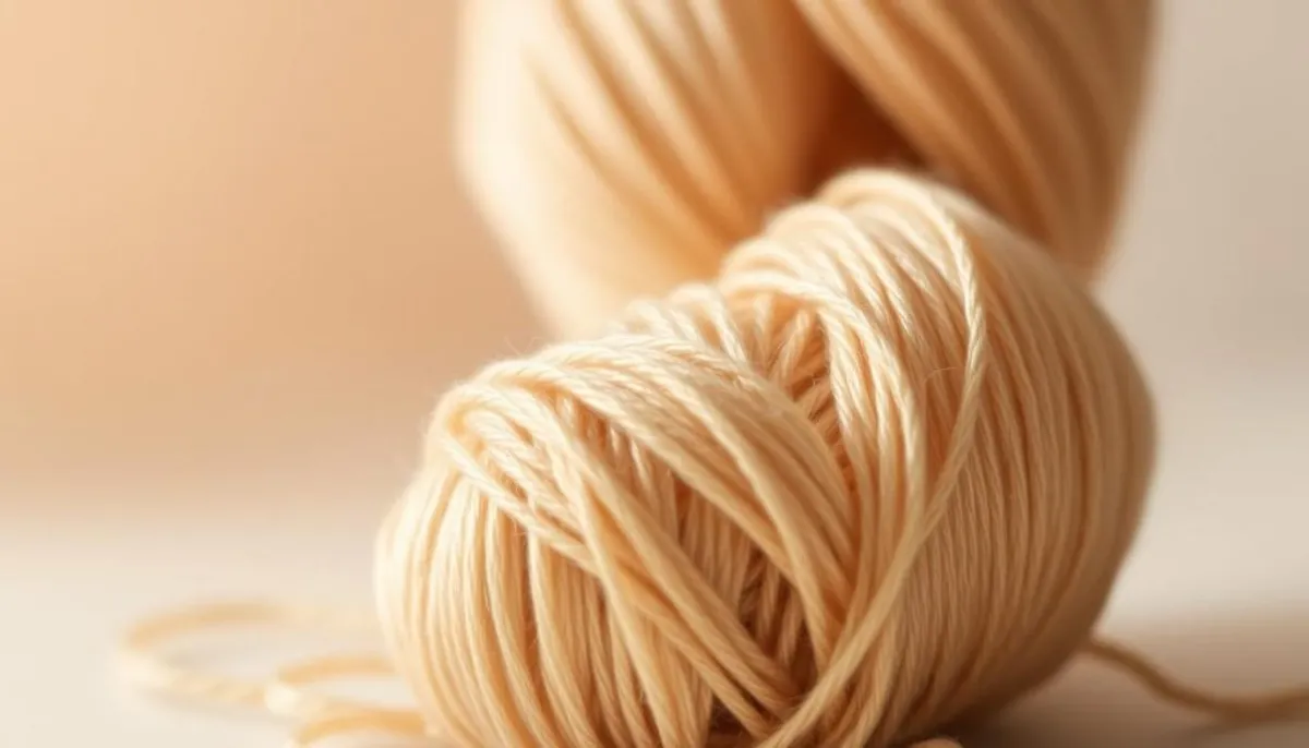 Champagne yarn with metallic shimmer