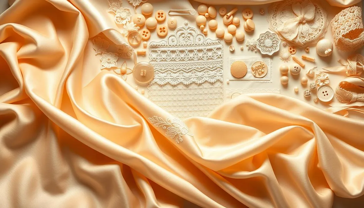 Fabrics ha Finishes Blouz Champagne ar Wened