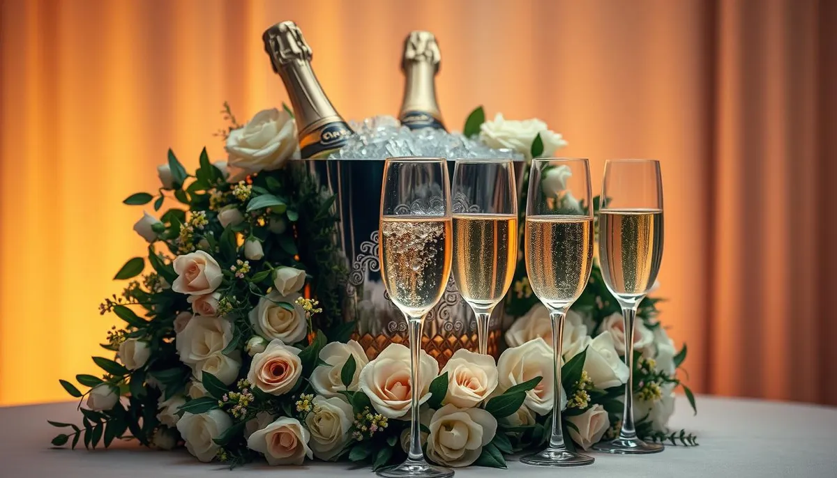 champagne centerpieces