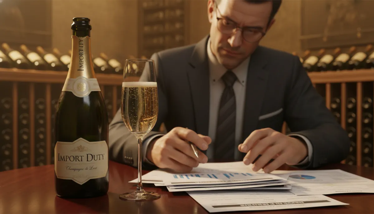 duty on champagne import