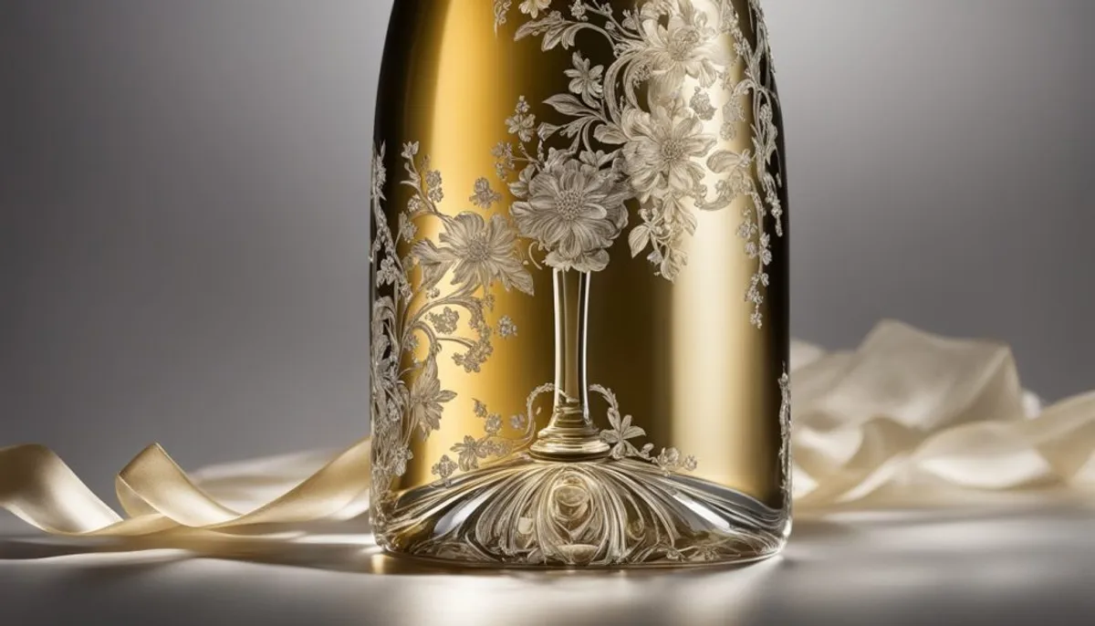 Engraved champagne bottle