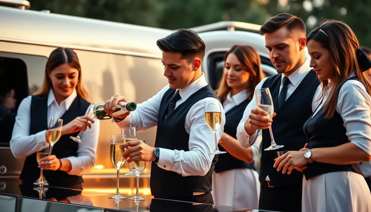 Expert champagne truck staff