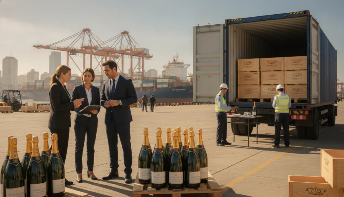 importación de champán a Argentina