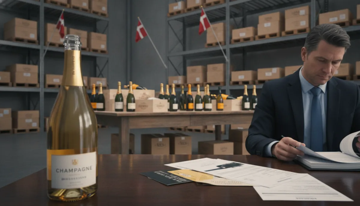 importing champagne into Denmark