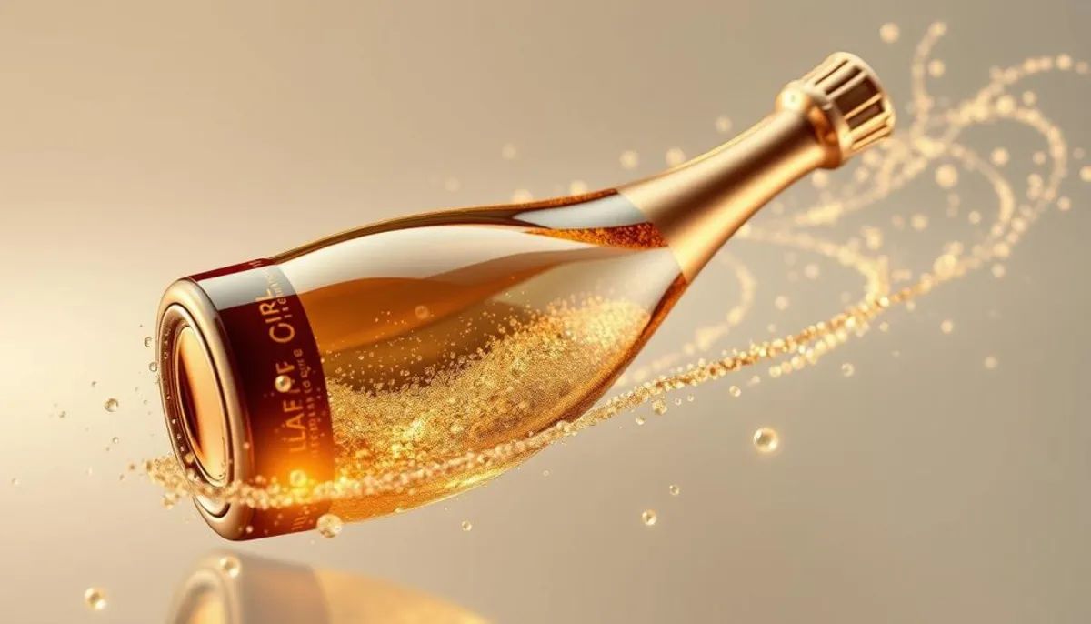 Innovative bottle design of Aviva Champagne