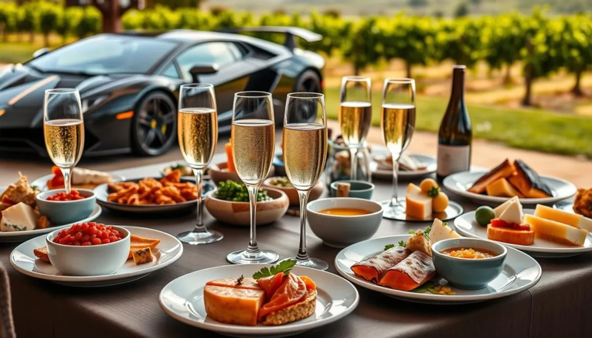 Lamborghini Champagne food pairings