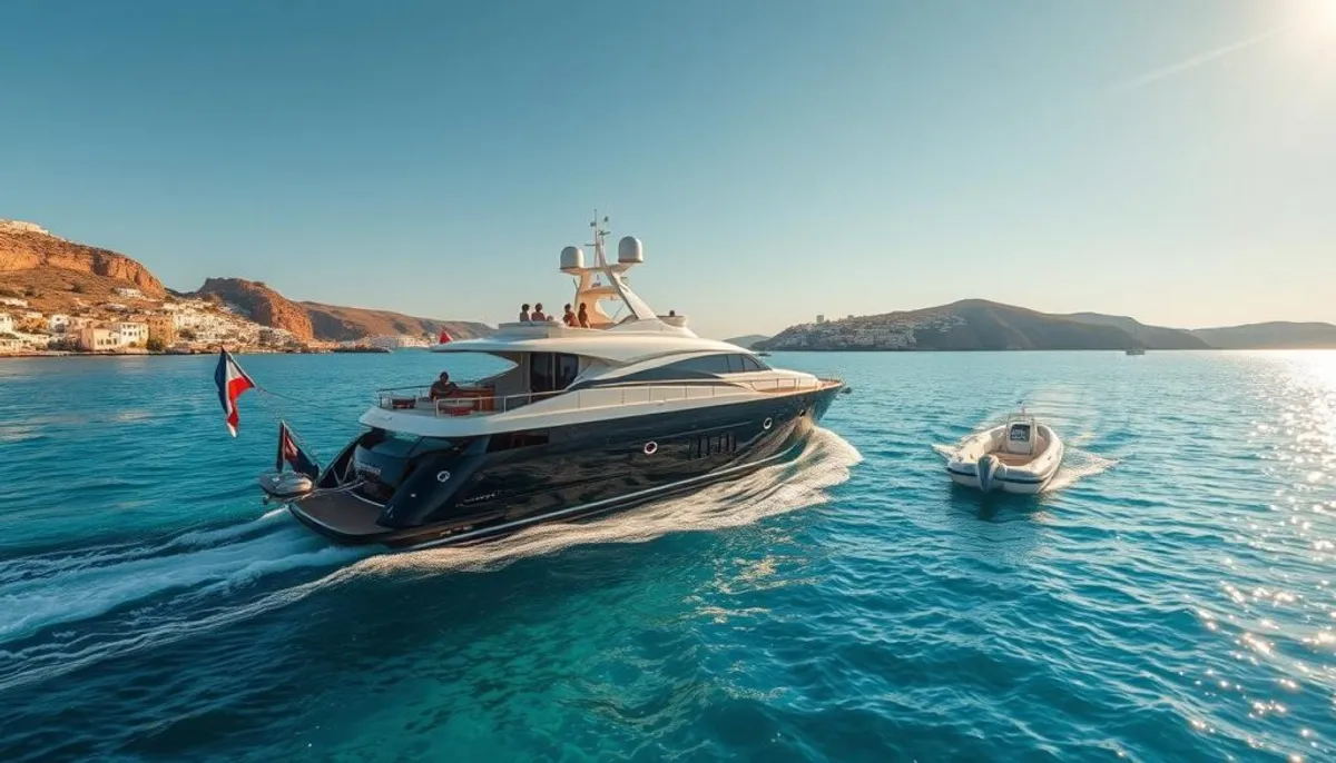 Private yacht island hopping Mykonos