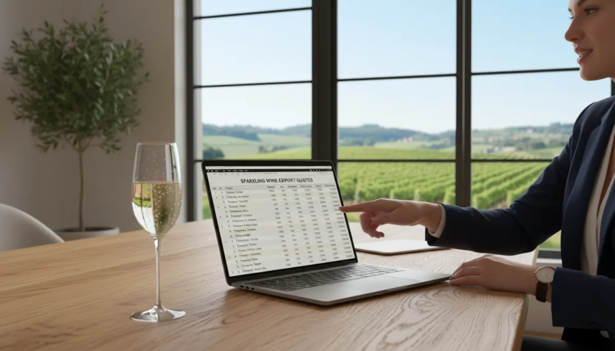 request personalized export quote sparkling wine