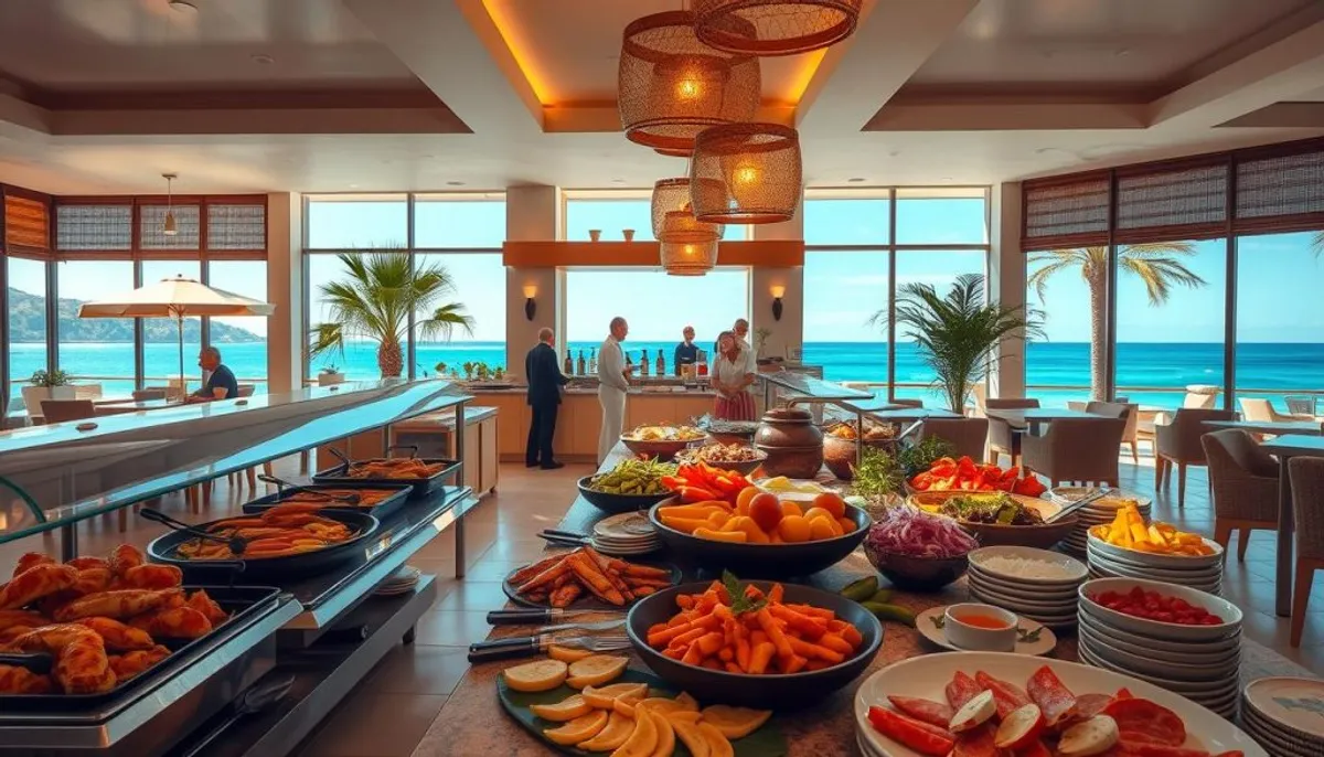 Restaurant buffet hotel checkin garbi