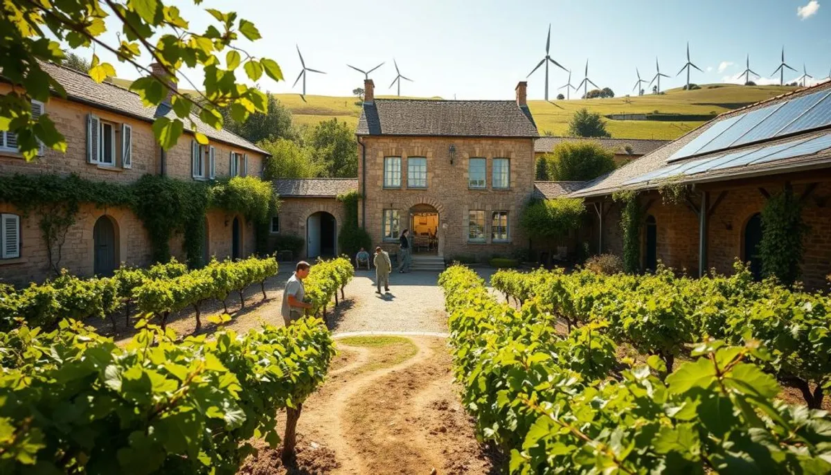 Sustainable practices in famous champagne houses