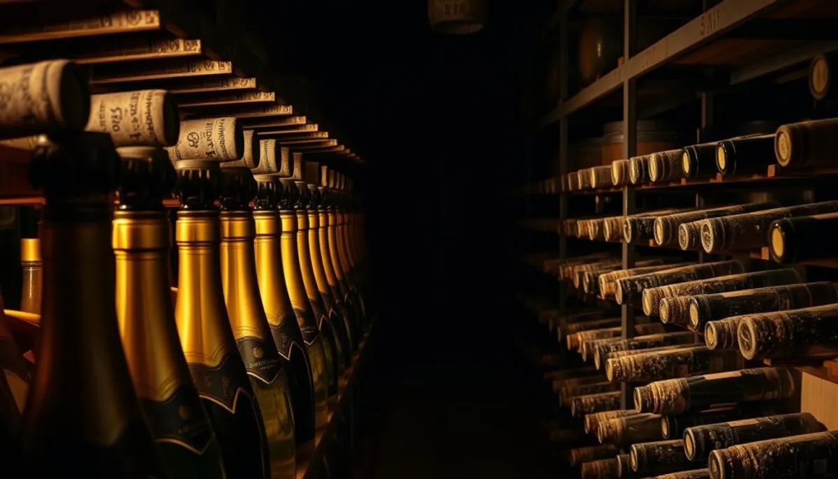 Vintage champagne aging process