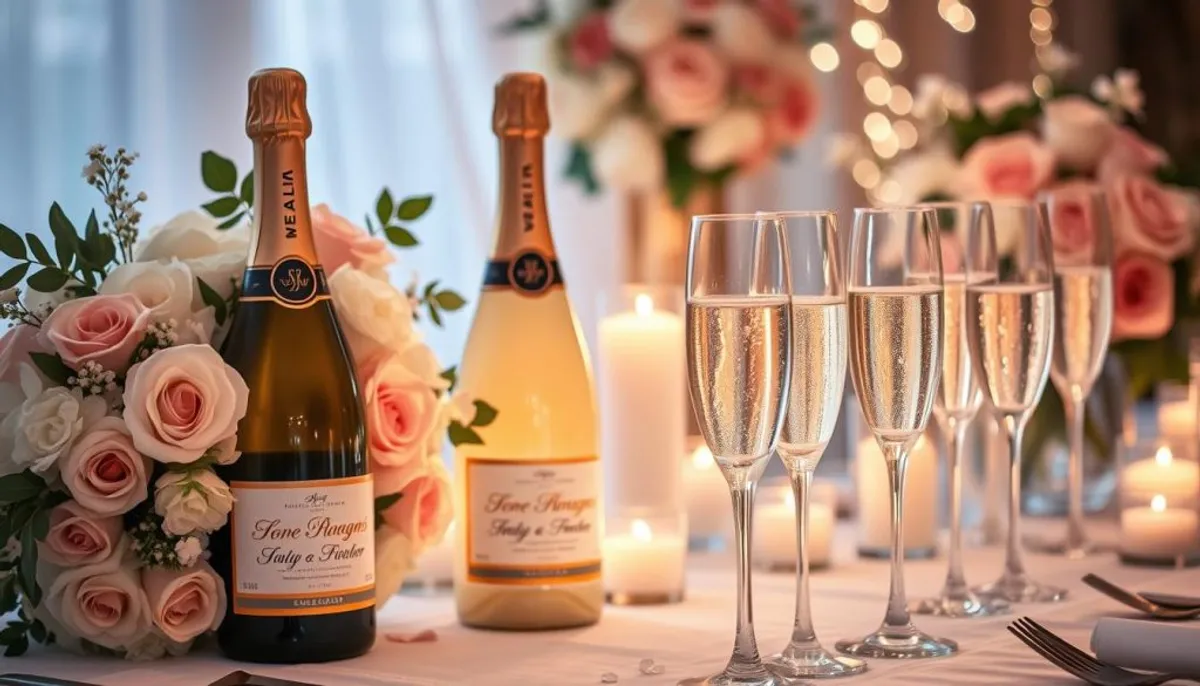 Wedding champagne celebration